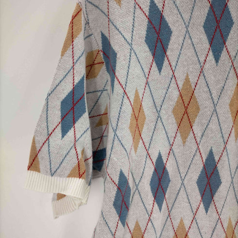 シュプリーム Supreme Argyle Quaater Zip Knit Polo メンズ import:XL