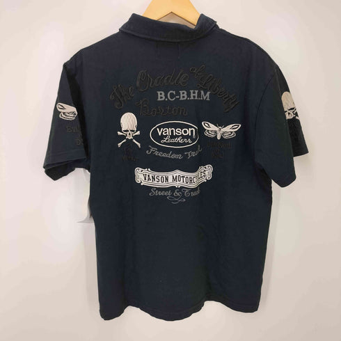 バンソン VANSON 刺繍ロゴ ポロシャツ メンズ L