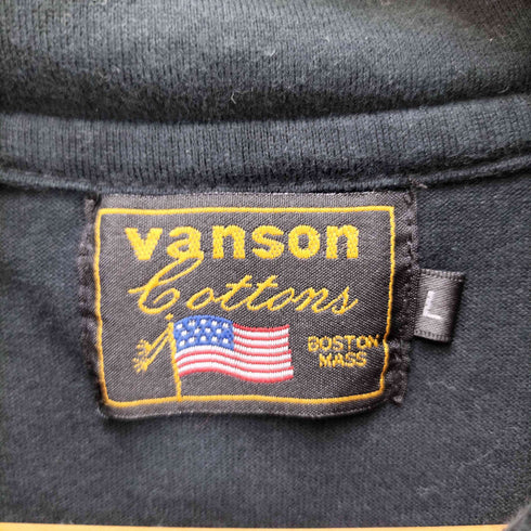 バンソン VANSON 刺繍ロゴ ポロシャツ メンズ L