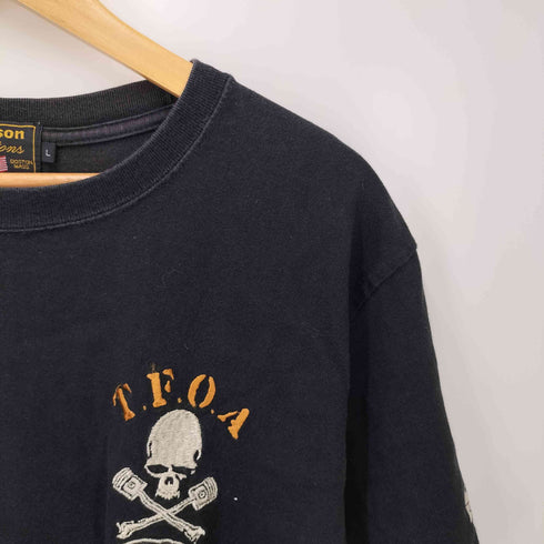 バンソン VANSON 刺繍ロゴ クルーネックTシャツ メンズ L
