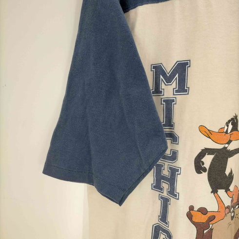 college ware usa 90s USA製 キャラクタープリントフットボールTシャツ メンズ import:XL