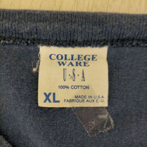 college ware usa 90s USA製 キャラクタープリントフットボールTシャツ メンズ import:XL