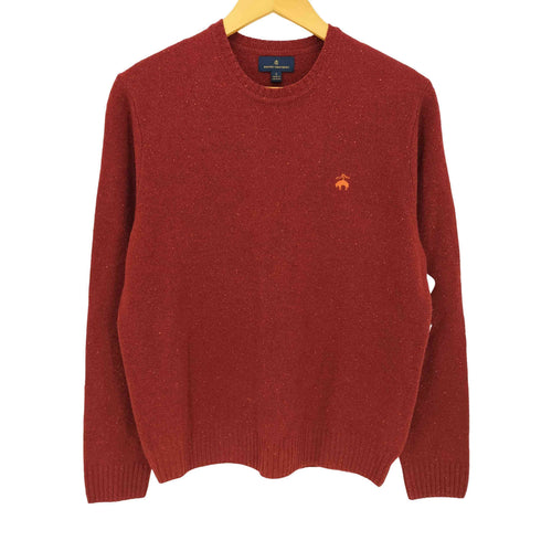 ブルックスブラザーズ BROOKS BROTHERS 刺繍ロゴ ラムウールニット メンズ import:S