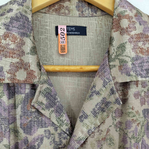 アイテムズ アーバンリサーチ ITEMS URBAN RESEARCH ハナガラJQプリント オープンカラー半袖シャツ メンズ JPN:M