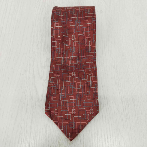 イヴサンローラン Yves Saint Laurent 幾何学模様 ネクタイ メンズ ONE SIZE