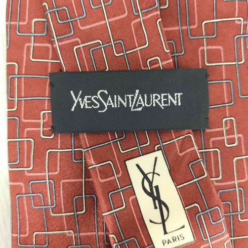 イヴサンローラン Yves Saint Laurent 幾何学模様 ネクタイ メンズ ONE SIZE
