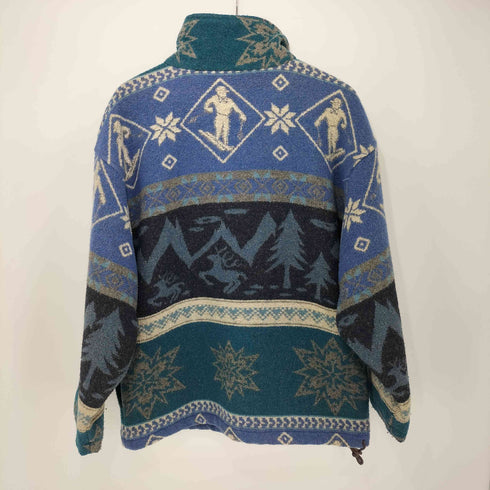 エルエルビーン L.L.Bean 70-80s ノルディック柄 ハーフジップ フリースジャケット メンズ import:M