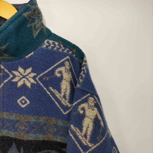 エルエルビーン L.L.Bean 70-80s ノルディック柄 ハーフジップ フリースジャケット メンズ import:M