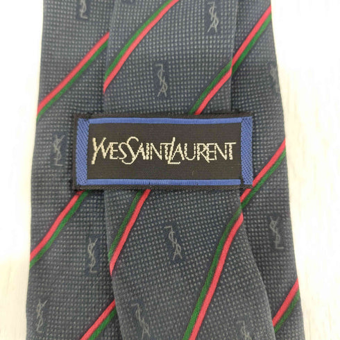 イヴサンローラン Yves Saint Laurent ストライプ アイコンロゴ ネクタイ メンズ ONE SIZE