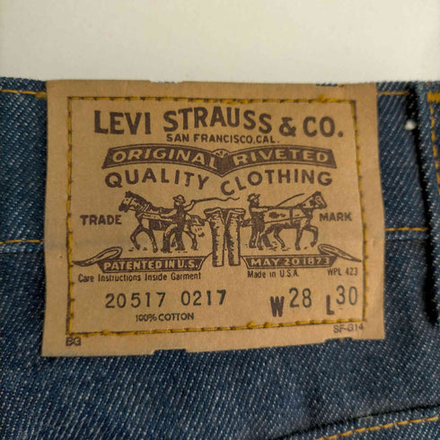 リーバイス Levis USA製 20517-0217 オレンジタブ ブーツカットデニムパンツ デッドストック フラッシャー メンズ 28