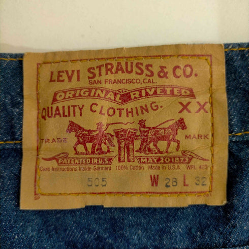 リーバイス Levis 90s 97年02月製 MADE IN USA 505-0216 ジッパーフライデニムパンツ ボタン裏918 メンズ W28 L32