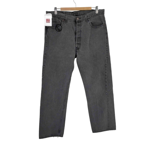 リーバイス Levis USA製 501 ボタン裏501 後染め ボタンフライ ブラックデニムパンツ メンズ 38