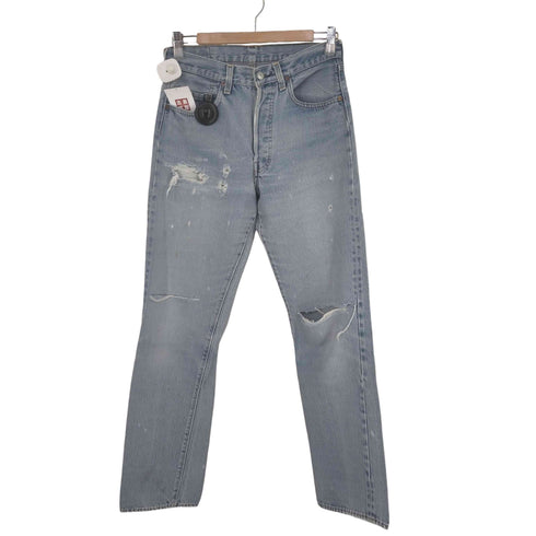 リーバイス Levis 80s MADE IN USA 501 エルパソ ボタンフライクラッシュデニム ボタン裏524 赤耳 黒カン メンズ W30 L34