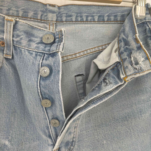 リーバイス Levis 80s MADE IN USA 501 エルパソ ボタンフライクラッシュデニム ボタン裏524 赤耳 黒カン メンズ W30 L34
