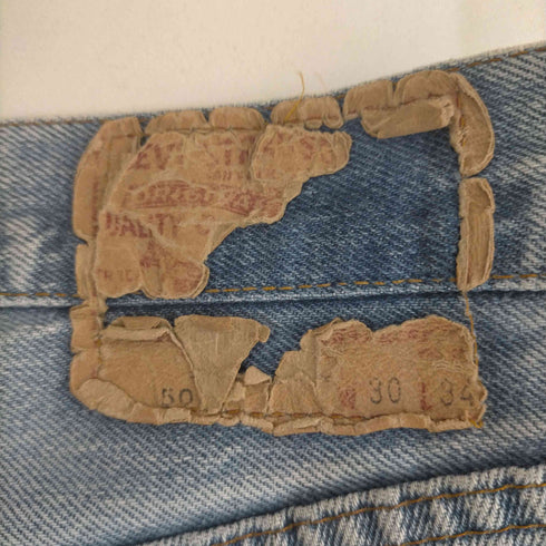 リーバイス Levis 80s MADE IN USA 501 エルパソ ボタンフライクラッシュデニム ボタン裏524 赤耳 黒カン メンズ W30 L34
