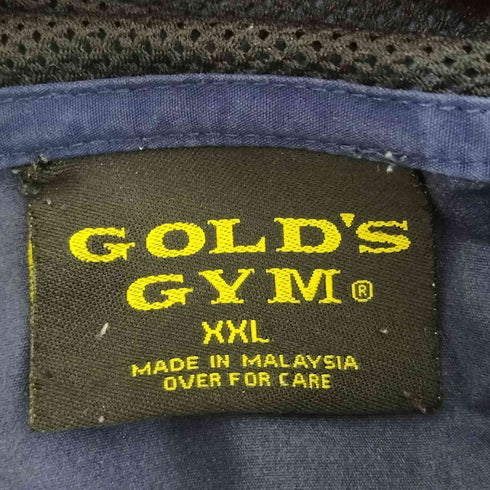 GOLD'S GYM 刺繍 コットンポリ アノラック パーカー ジャケット メンズ XXL