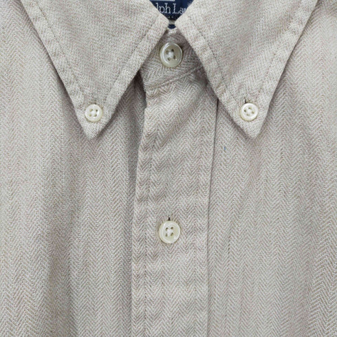 ポロバイラルフローレン Polo by RALPH LAUREN ポニー刺繍 BLAKE ヘリンボーンB/Dシャツ メンズ JPN:XL