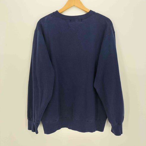 cozygen 裏起毛 バッジプリント クルーネック トレーナー メンズ
