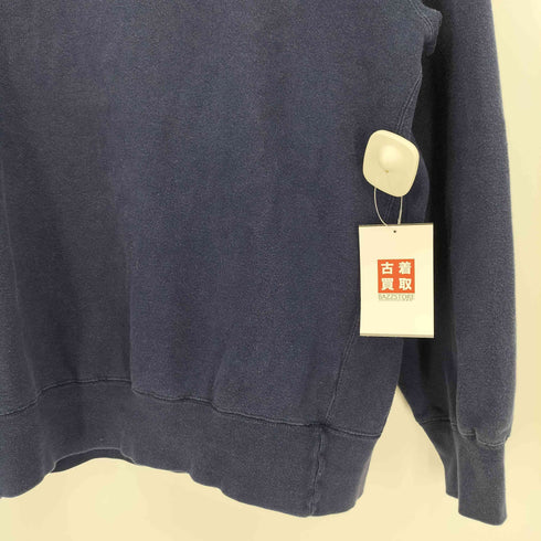 cozygen 裏起毛 バッジプリント クルーネック トレーナー メンズ