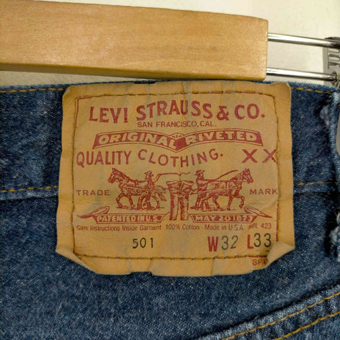 リーバイス Levis USA製 501 ボタン裏552 ボタンフライ ストレートデニムパンツ メンズ 32