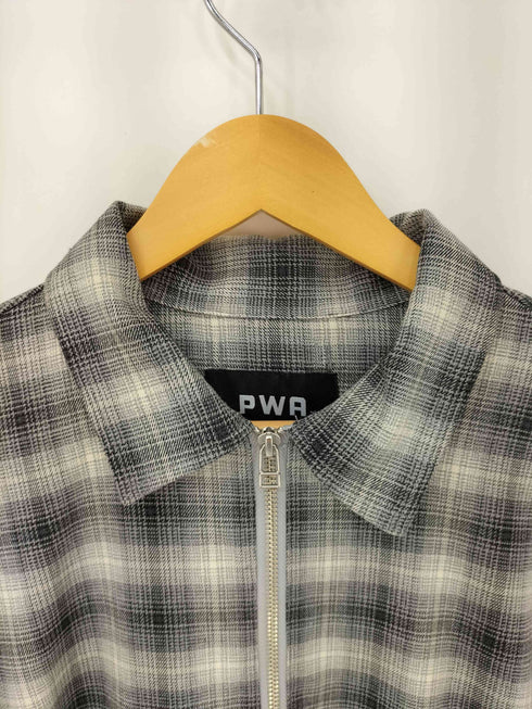 プア PWA PLAID BALOON SHIRT オンブレチェック ハーフジップ メンズ JPN:M