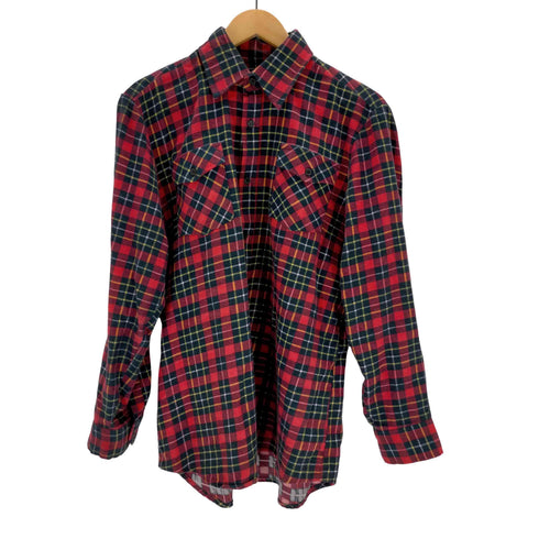 WOODLAND チェックプリントネルシャツ メンズ import:L