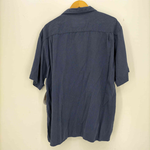 Vintage Silk シルク100 刺繍 オープンカラーシャツ 開襟 メンズ import:XL