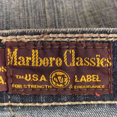 マルボロクラシックス Marlboro Classics USA製 インディゴワイドデニムパンツ メンズ TALLE 33