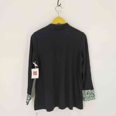 ピエールカルダン pierre cardin ボウタイロングカットソー 柄切替 タイ付き レディース JPN:42