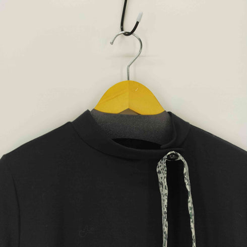 ピエールカルダン pierre cardin ボウタイロングカットソー 柄切替 タイ付き レディース JPN:42