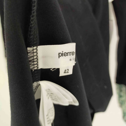 ピエールカルダン pierre cardin ボウタイロングカットソー 柄切替 タイ付き レディース JPN:42