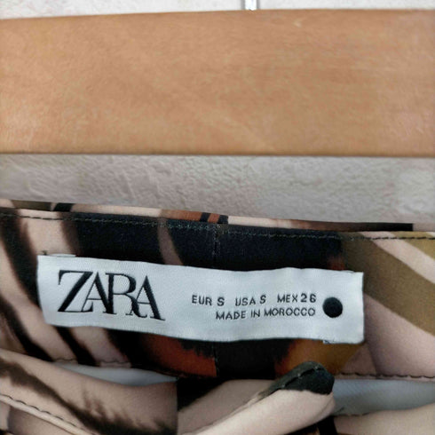 ザラ ZARA マーブル柄 スラックスパンツ レディース