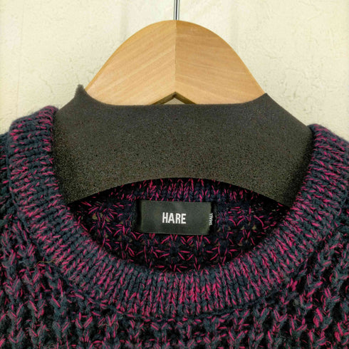 ハレ HARE バイカラー クルーネックニット メンズ JPN:S