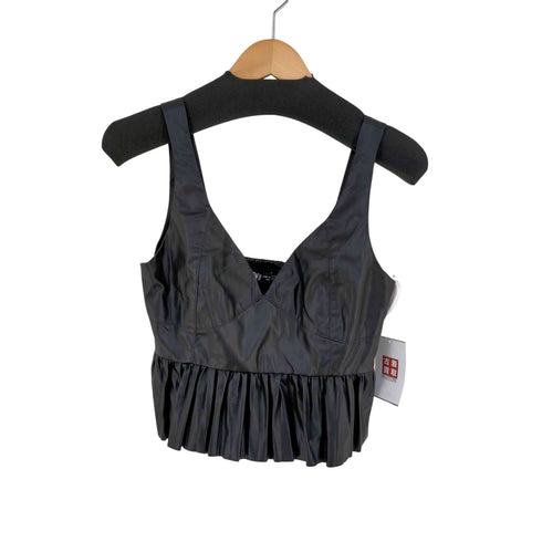 ザラ ZARA faux leather crop top レディース JPN:XS