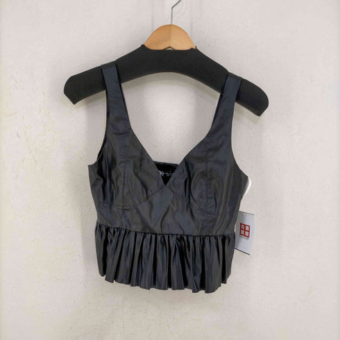 ザラ ZARA faux leather crop top レディース JPN:XS