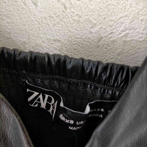 ザラ ZARA faux leather crop top レディース JPN:XS