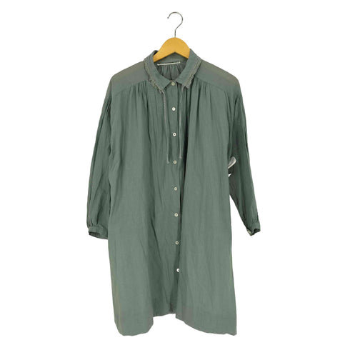 コットンハウスアヤ Cotton House Aya Yesterday Cross 襟レース シャツワンピース レディース JPN:M