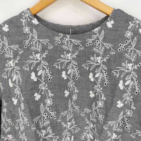 コットンハウスアヤ Cotton House Aya Yesterday Cross 花柄刺繍 コットンリネン ブラウス レディース JPN:M
