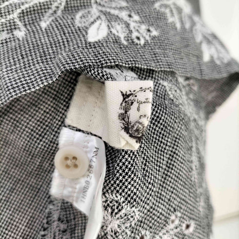 コットンハウスアヤ Cotton House Aya Yesterday Cross 花柄刺繍 コットンリネン ブラウス レディース JPN:M