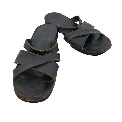 クジャクバイタクマニシザカ kujaku by Takuma Nishizaka SUIREN SANDAL レザーサンダル メンズ