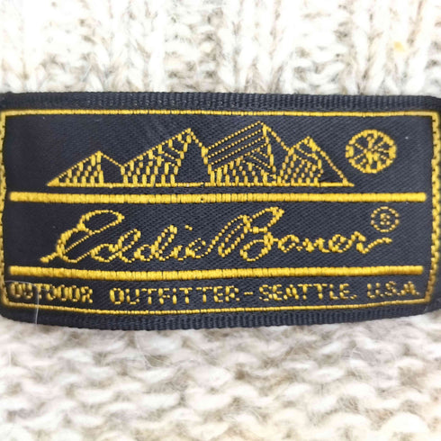 エディーバウアー Eddie Bauer 黒タグ ウールナイロンクルーネックニット メンズ import:L