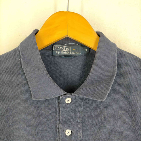 ポロバイラルフローレン Polo by RALPH LAUREN スモールポニー刺繍 長袖鹿の子ポロシャツ メンズ import:M