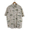 ウールリッチ WOOLRICH BLUEGRASS FISH & MAP フィッシュプリント 総柄 半袖ボタンダウンシャツ メンズ import:XL