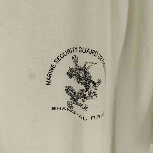Hanesボディ MARINE SECURITY 国旗プリント S/S ビッグシルエット Tシャツ メンズ 2XL