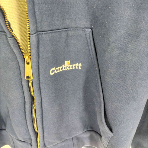 カーハート Carhartt 00S ロゴ刺繍 裏地サーマル ヘビーウエイト ジップアップ パーカー メンズ LARGE REGULAR
