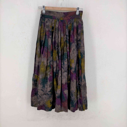 BRUESTLE 西ドイツ製 総柄 プリーツスカート レディース DE:40