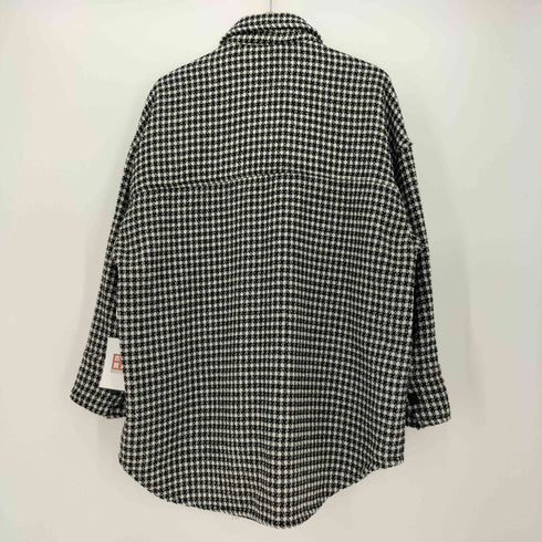 ザラ ZARA 千鳥格子柄 テクスチャ― シャツ ジャケット レディース