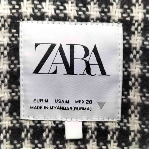 ザラ ZARA 千鳥格子柄 テクスチャ― シャツ ジャケット レディース