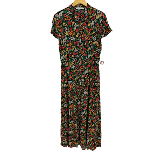 ザラ ZARA 花柄フレアワンピース レディース import:L