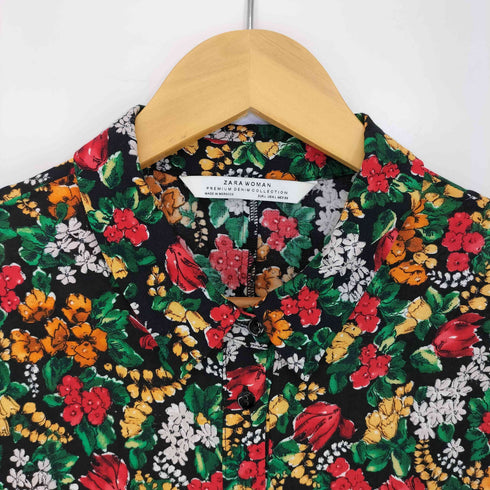 ザラ ZARA 花柄フレアワンピース レディース import:L
